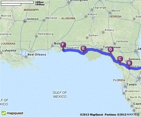 Driving Directions From Daytona Beach Florida To Pensacola Florida