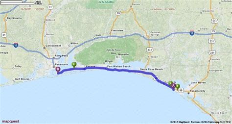 Driving Directions From Panama City Beach Florida To Gulf Breeze