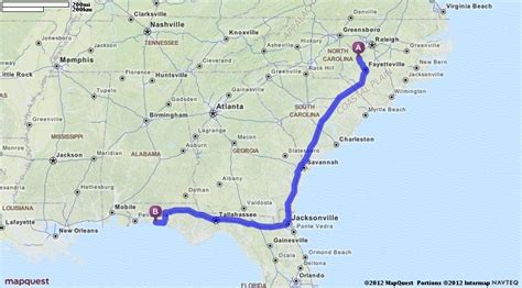 Driving Directions From Sanford North Carolina 27332 To Destin