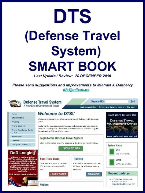 Dts Defense Travel System Smart Book Last Update