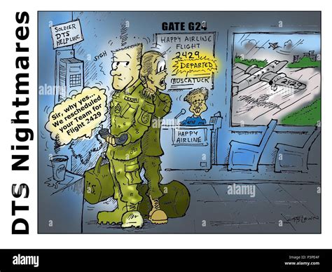 Dts Nightmare Travelling Is A Blast With The Defense Travel System U S Army Reserve Cartoon