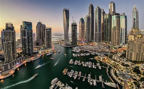 Dubai Marina In The Evening By Naufal Mq