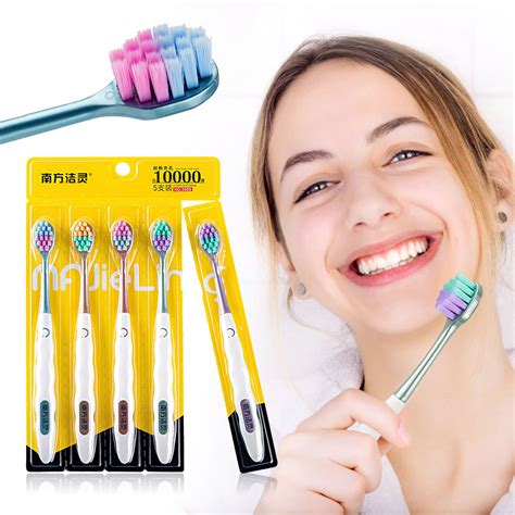 Duhgbne Travel 5 Toothbrushes Toothbrush Sensitives Toothbrush Compact