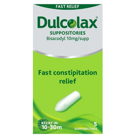 Dulcolax Constipation Relief Suppository 5S Laxative Stomach Care