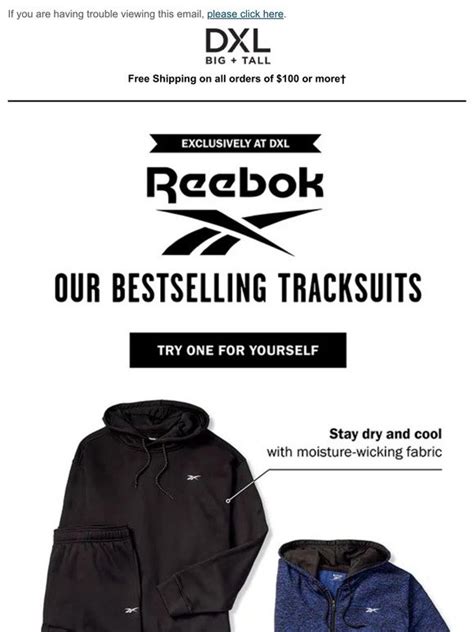 Dxl Big Tall Exclusive Reebok Tracksuits You Ll Want To Wear