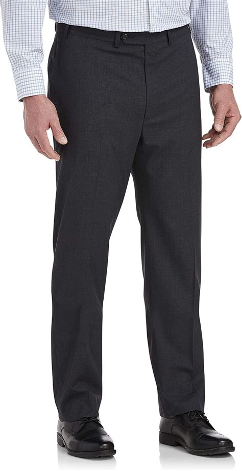 Dxl Gold Series Big And Tall Easy Stretch Grid Pants Charcoal At