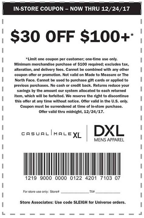 Dxl Men Amp 39 S Apparel Coupons Rod Messenger