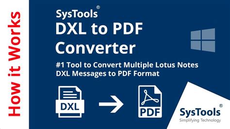 Dxl To Pdf Converter Tool To Search Amp Export Lotus Notes Dxl Files To Pdf