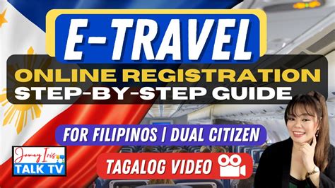 E Travel Online Registration Form Step By Step Video Tutorial Guide