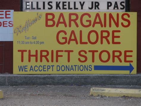 Eagle S Nest Signs Business Promotions Bargains Galore Thrift Store