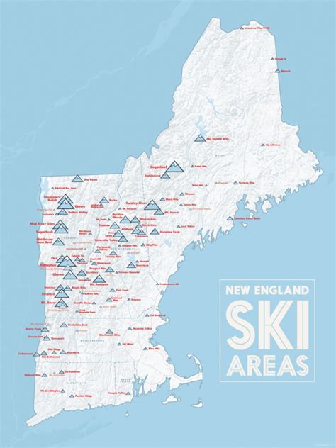 East Coast Ski Resorts Map Maping Resources