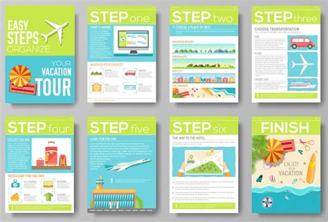 Easy Steps Organize For Your Vacation Tour Flyer With Infographics And