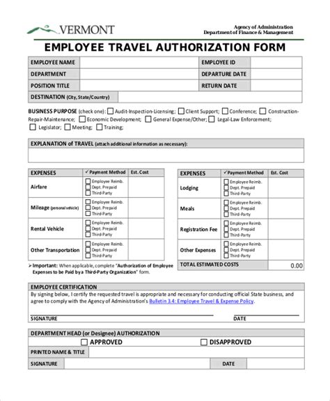 Easy Tutorial The Travel Authorization Form For Free