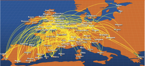 Easyjet Flight Route Map