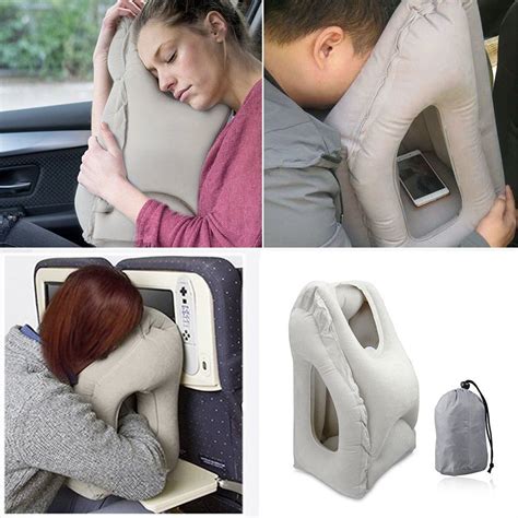 Easytravel Fast Inflating Travel Pillow Airplane Neck Pillow For