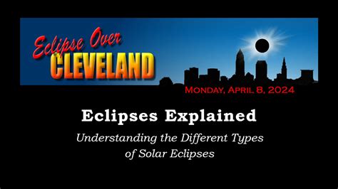 Eclipses Explained Eclipse Over Cleveland