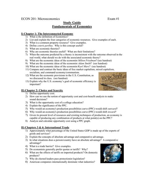 Economics Module 1 Study Guide