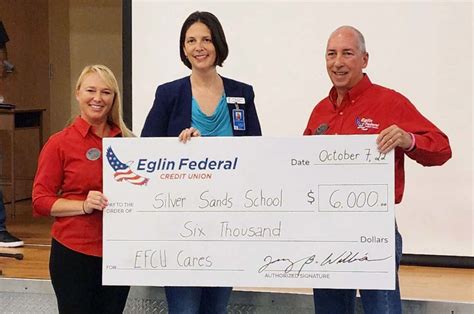 Eglin Federal Credit Union Donates 6 000 To Adopt All 17 Classrooms At Silver Sands School