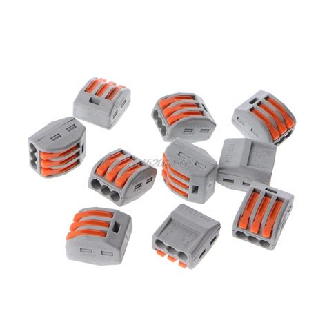 Electrical Wiring Connector 10 Pcs 3 Way Electric Cable Wire