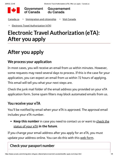 Electronic Travel Authorization Canada Ca