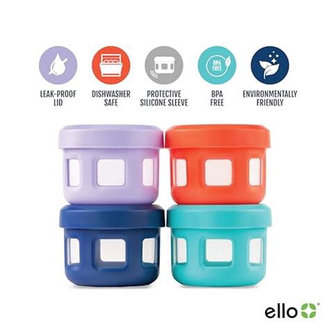 Ello Plastic Reusable Condiment Travel Containers With Screw Top Leak