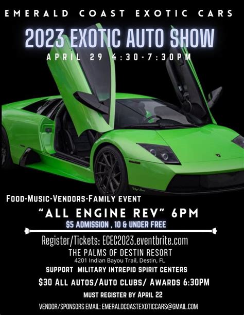 Emerald Coast Exotic Cars 2023 Auto Show Destin Condo Rentals