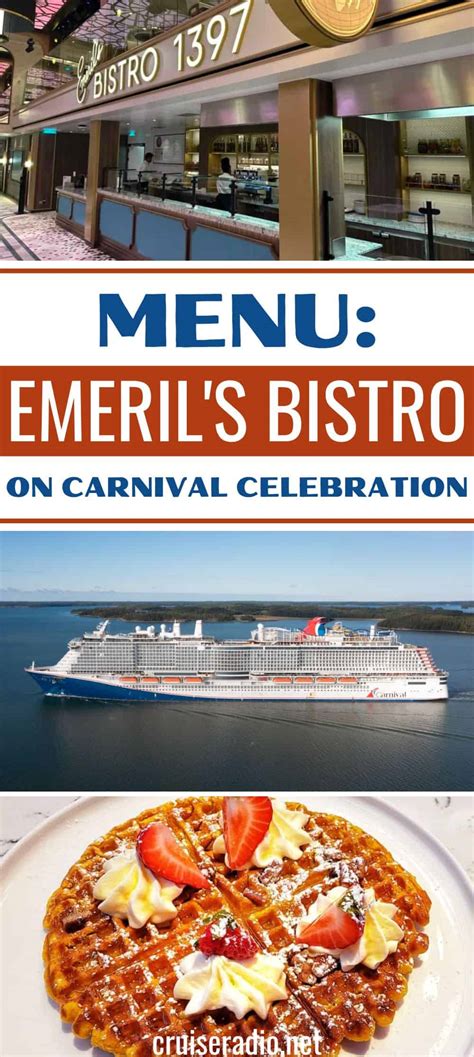 Emeril S Bistro Menu On Carnival Celebration Photos