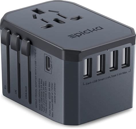 Epicka Universal Travel Adapter International Plug Adapter Wall