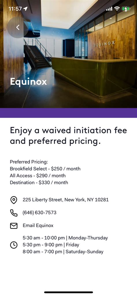 Equinox Destination Membership Benefits