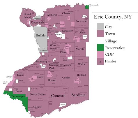 Erie County Map Map Of Erie County New York