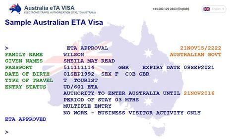 Australia ETA Travel Visa Requirements