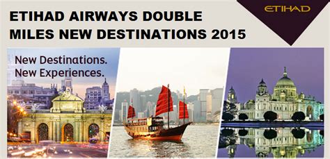 Etihad Airways Double Guest Miles New Destinations 2015 Hong Kong