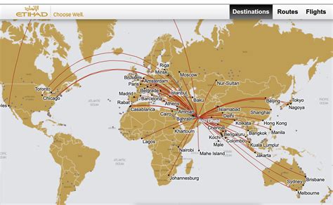 Etihad Destinations Flyingout