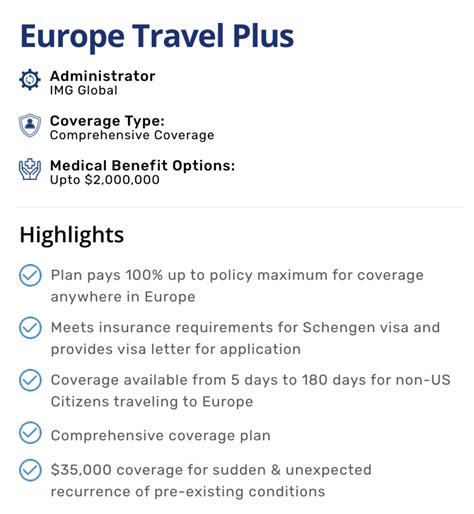 Europe Travel Insurance Requirements