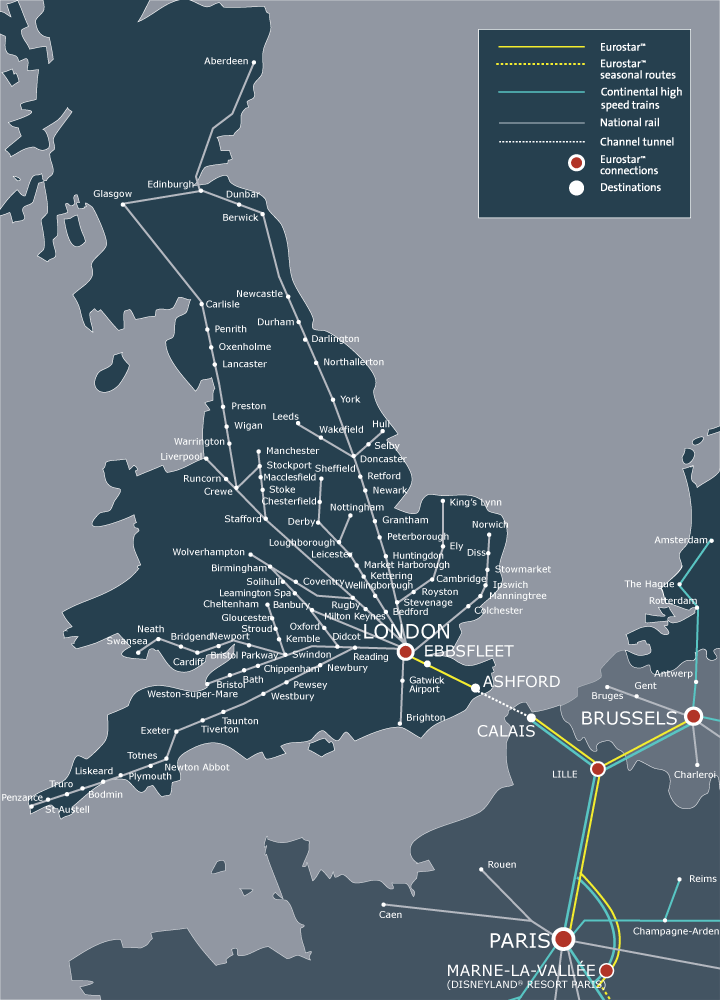 Eurostar Destinations from London