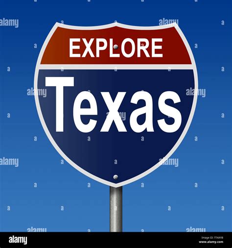 Explore Texas Highway Sign Stock Photo Alamy