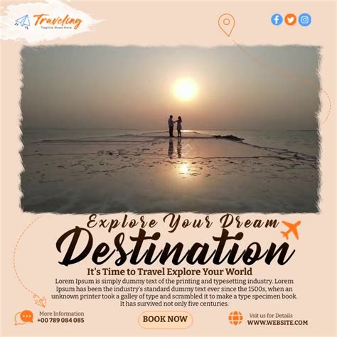 Explore Your Dream Destination Template Postermywall