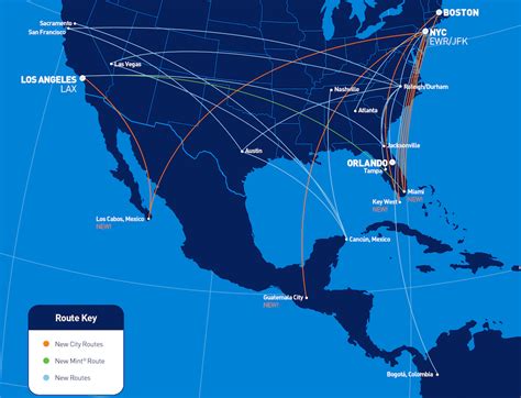 Exploring Jet Blue Route Map In 2023 Map Of The Usa