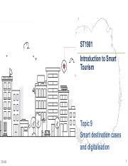 Exploring Smart Tourism Cases Of Smart Destinations And Course Hero