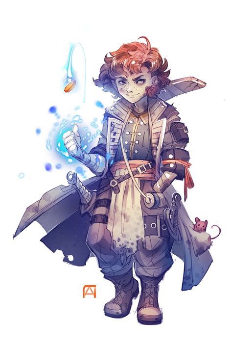 F Halfling Rogue Arcane Trickster Dual Shortsword Mouse Companion Traveler Med 595 Dungeons