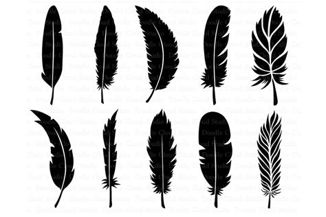 Feather Svg Boho Feathers Feathers Bundle Svg Files