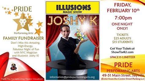 Feb 10 Illusions Magic Show With Nyc Magician And Illusionist Joshy