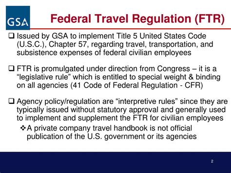 Federal Travel Regulations Guide