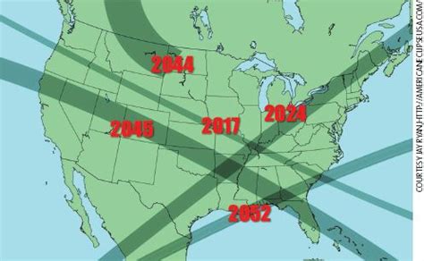 Figure 6 Total Eclipse Paths Over The United States For The Next 35