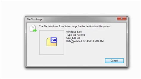 File Too Large Error Solution