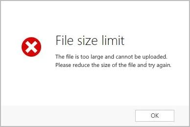 File Too Large 7 8 10 11