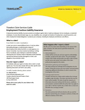 Fillable Online Travelers Claim Services Guide Employment Practices