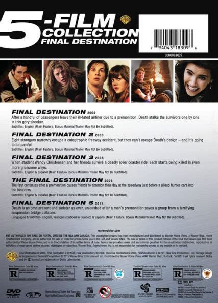 Final Destination 5 Film Collection Dvd Barnes Noble