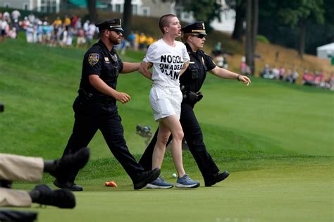 Final Round At Travelers Championship Disrupted By Climate Protesters