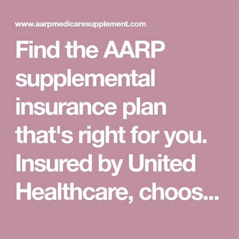 Find The Aarp Supplemental Insurance Plan That S Right For You Insured